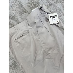 Boast U.S.A Men’s Beige Chino Shorts Big & Tall Size 46 Front Pleated NWT